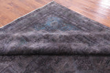 Grey Persian Overdyed Hand Knotted Wool Area Rug - 9' 7" X 12' 10" - Golden Nile
