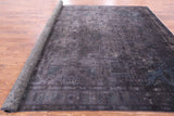 Grey Persian Overdyed Hand Knotted Wool Area Rug - 9' 7" X 12' 10" - Golden Nile