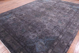 Grey Persian Overdyed Hand Knotted Wool Area Rug - 9' 7" X 12' 10" - Golden Nile