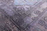 Grey Persian Overdyed Hand Knotted Wool Area Rug - 9' 7" X 12' 10" - Golden Nile