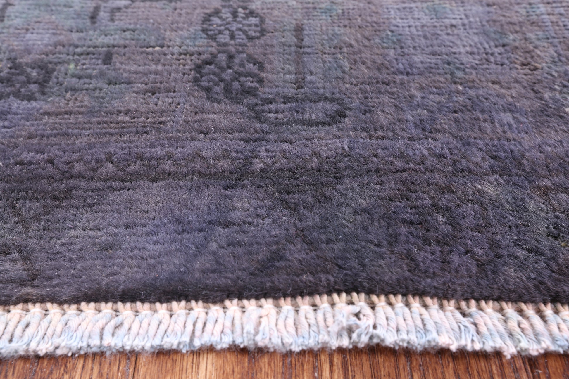 Grey Persian Overdyed Hand Knotted Wool Area Rug - 9' 7" X 12' 10" - Golden Nile