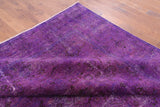 Purple Persian Overdyed Hand Knotted Wool Area Rug - 9' 10" X 12' 2" - Golden Nile
