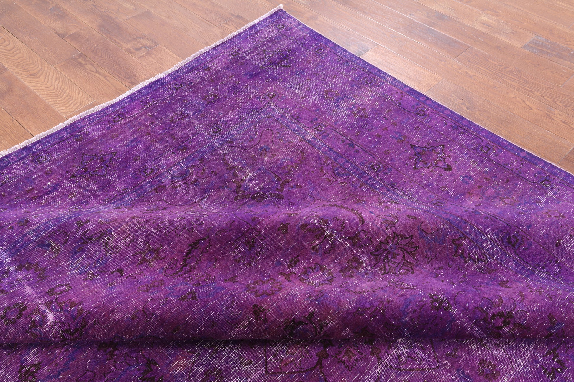 Purple Persian Overdyed Hand Knotted Wool Area Rug - 9' 10" X 12' 2" - Golden Nile