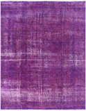 Purple Persian Overdyed Hand Knotted Wool Area Rug - 9' 10" X 12' 2" - Golden Nile