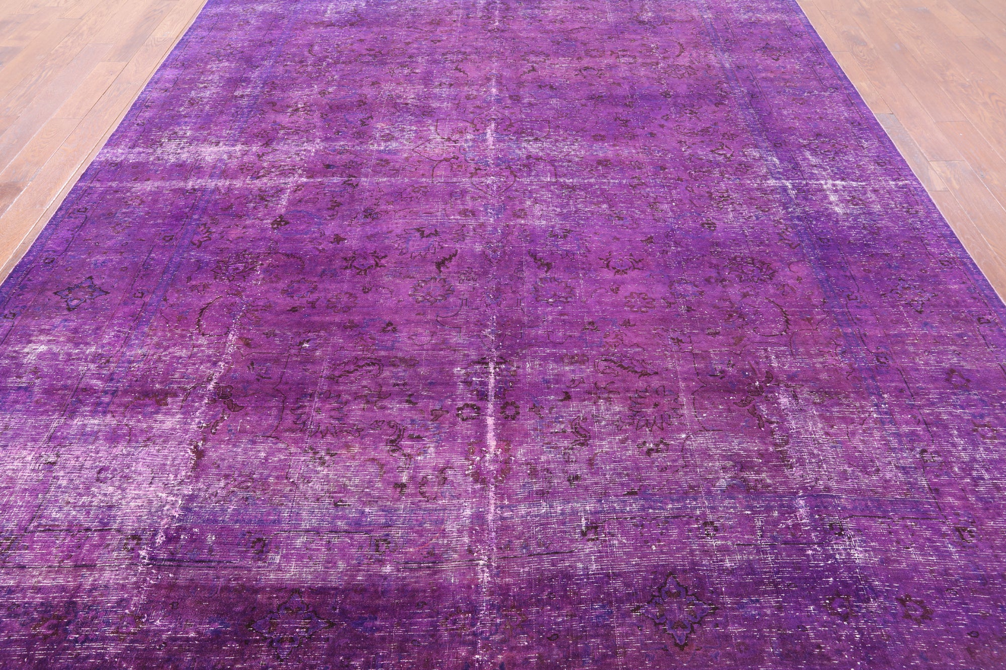 Purple Persian Overdyed Hand Knotted Wool Area Rug - 9' 10" X 12' 2" - Golden Nile