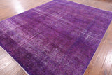 Purple Persian Overdyed Hand Knotted Wool Area Rug - 9' 10" X 12' 2" - Golden Nile