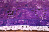 Purple Persian Overdyed Hand Knotted Wool Area Rug - 9' 10" X 12' 2" - Golden Nile