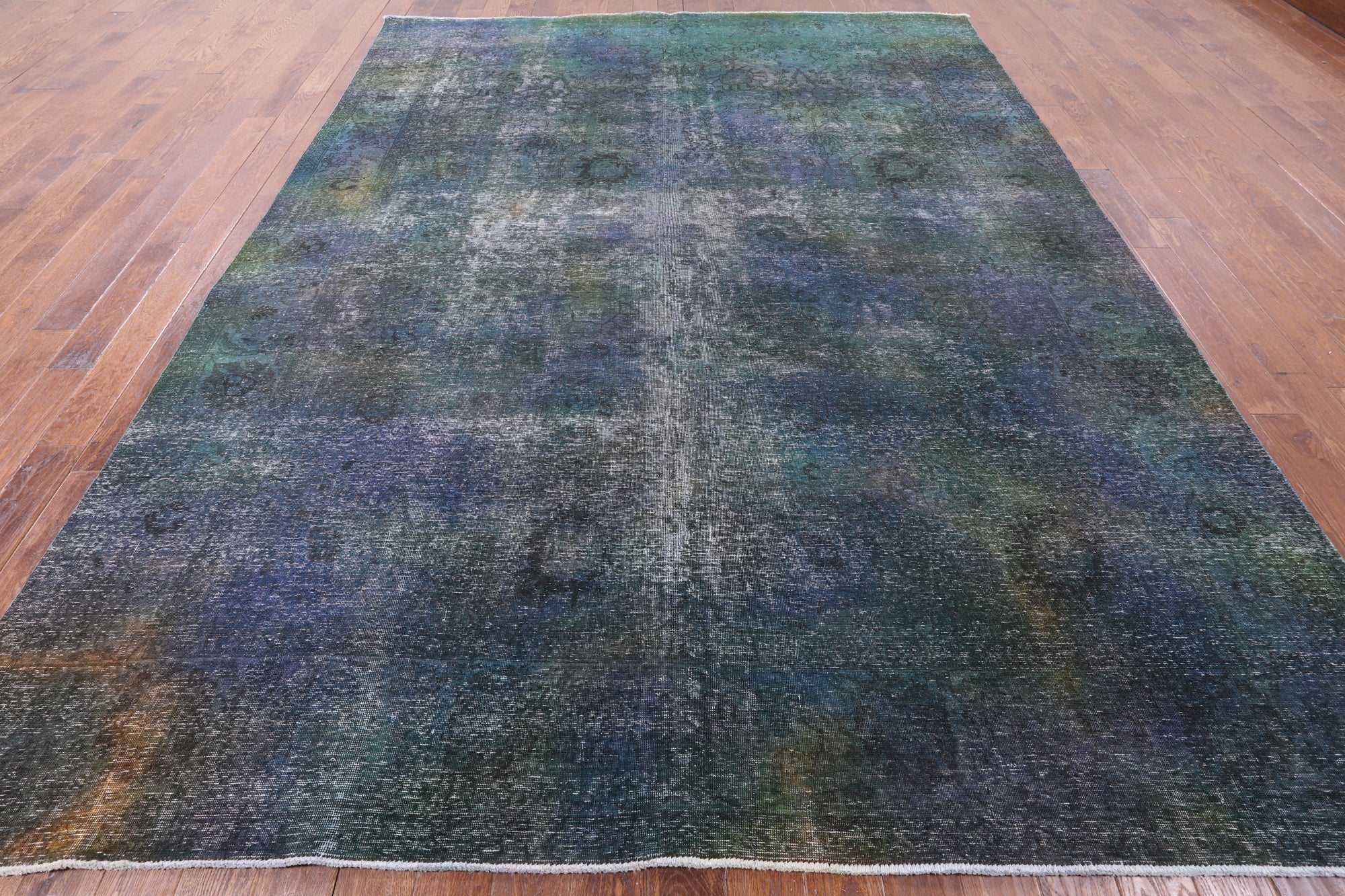 Persian Overdyed Hand Knotted Wool Area Rug - 9' 6" X 12' 7" - Golden Nile