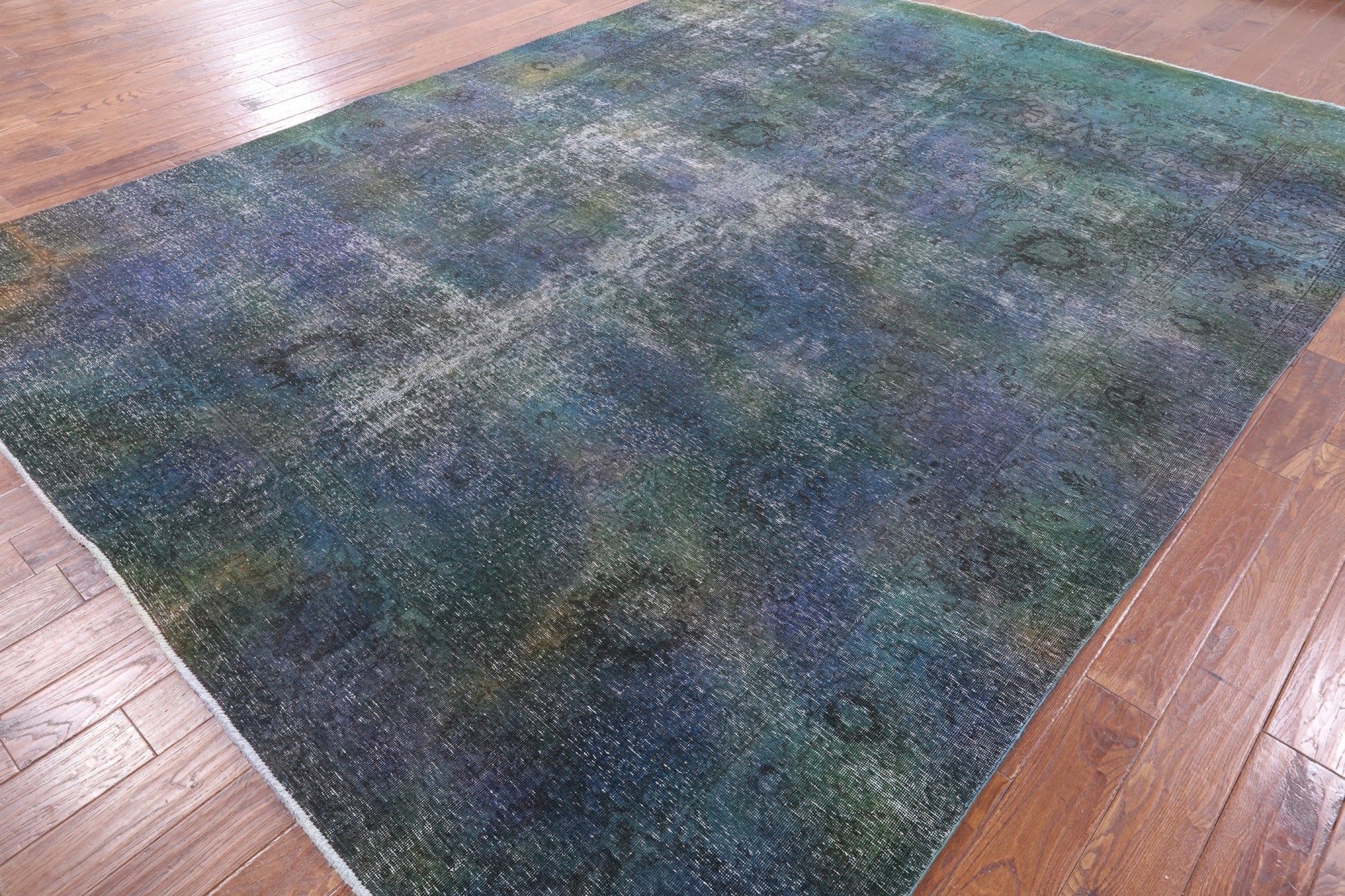 Persian Overdyed Hand Knotted Wool Area Rug - 9' 6" X 12' 7" - Golden Nile