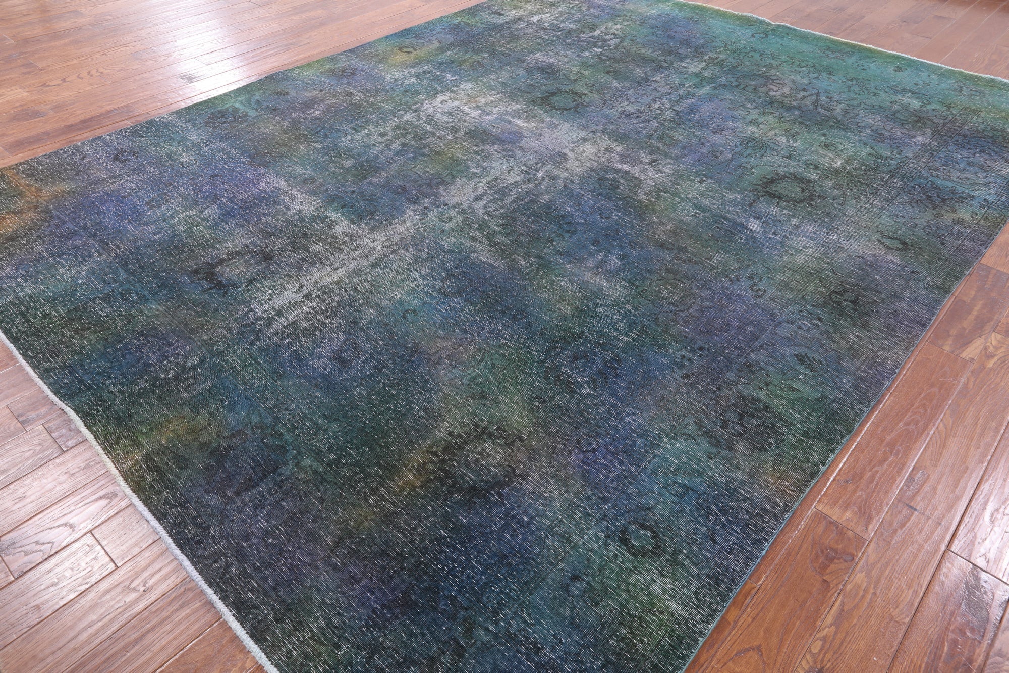 Persian Overdyed Hand Knotted Wool Area Rug - 9' 6" X 12' 7" - Golden Nile
