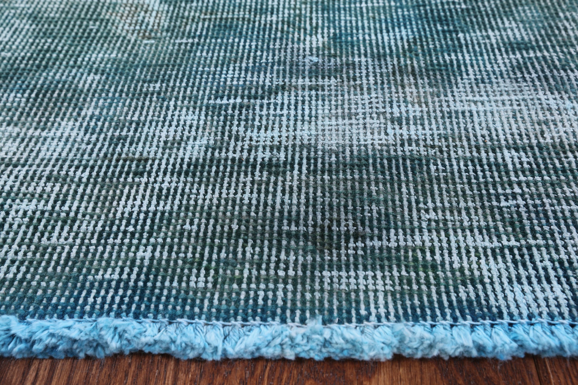 Green Persian Overdyed Hand Knotted Wool Area Rug - 9' 7" X 12' 8" - Golden Nile