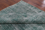 Green Persian Overdyed Hand Knotted Wool Area Rug - 9' 4" X 12' 1" - Golden Nile