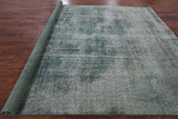 Green Persian Overdyed Hand Knotted Wool Area Rug - 9' 4" X 12' 1" - Golden Nile
