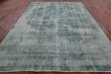 Green Persian Overdyed Hand Knotted Wool Area Rug - 9' 4" X 12' 1" - Golden Nile
