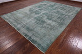 Green Persian Overdyed Hand Knotted Wool Area Rug - 9' 4" X 12' 1" - Golden Nile