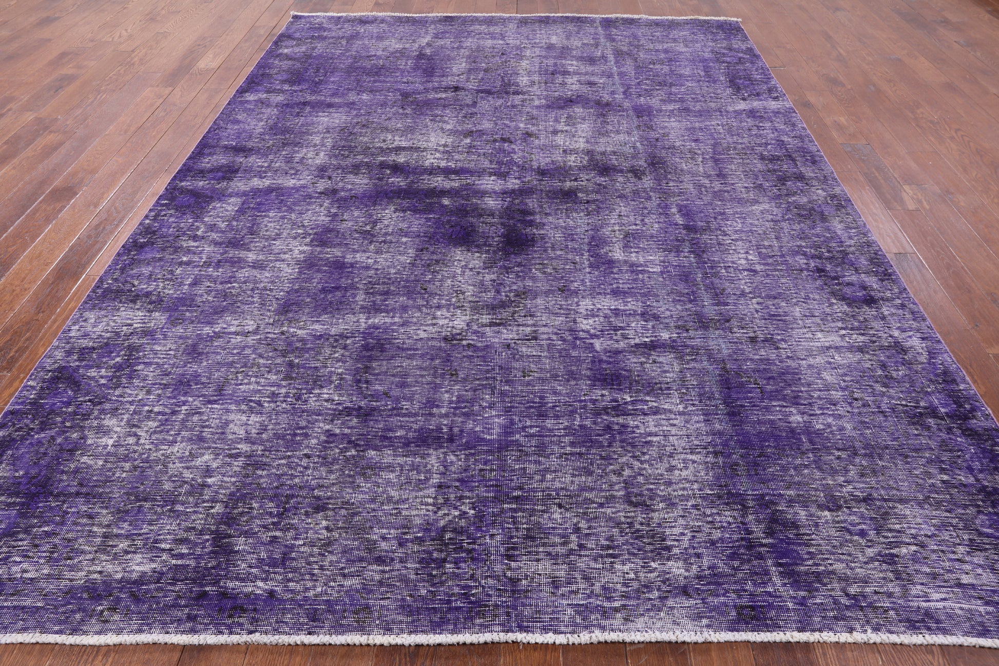 Purple Persian Overdyed Hand Knotted Wool Area Rug - 8' 10" X 11' 9" - Golden Nile