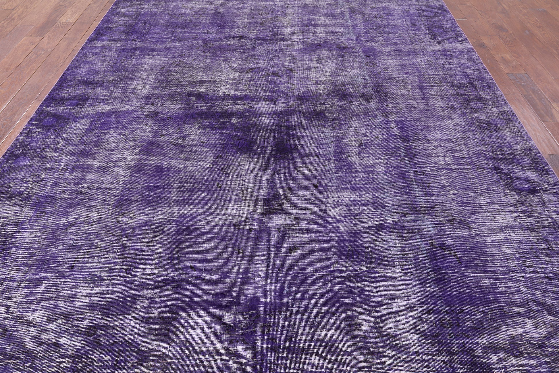 Purple Persian Overdyed Hand Knotted Wool Area Rug - 8' 10" X 11' 9" - Golden Nile