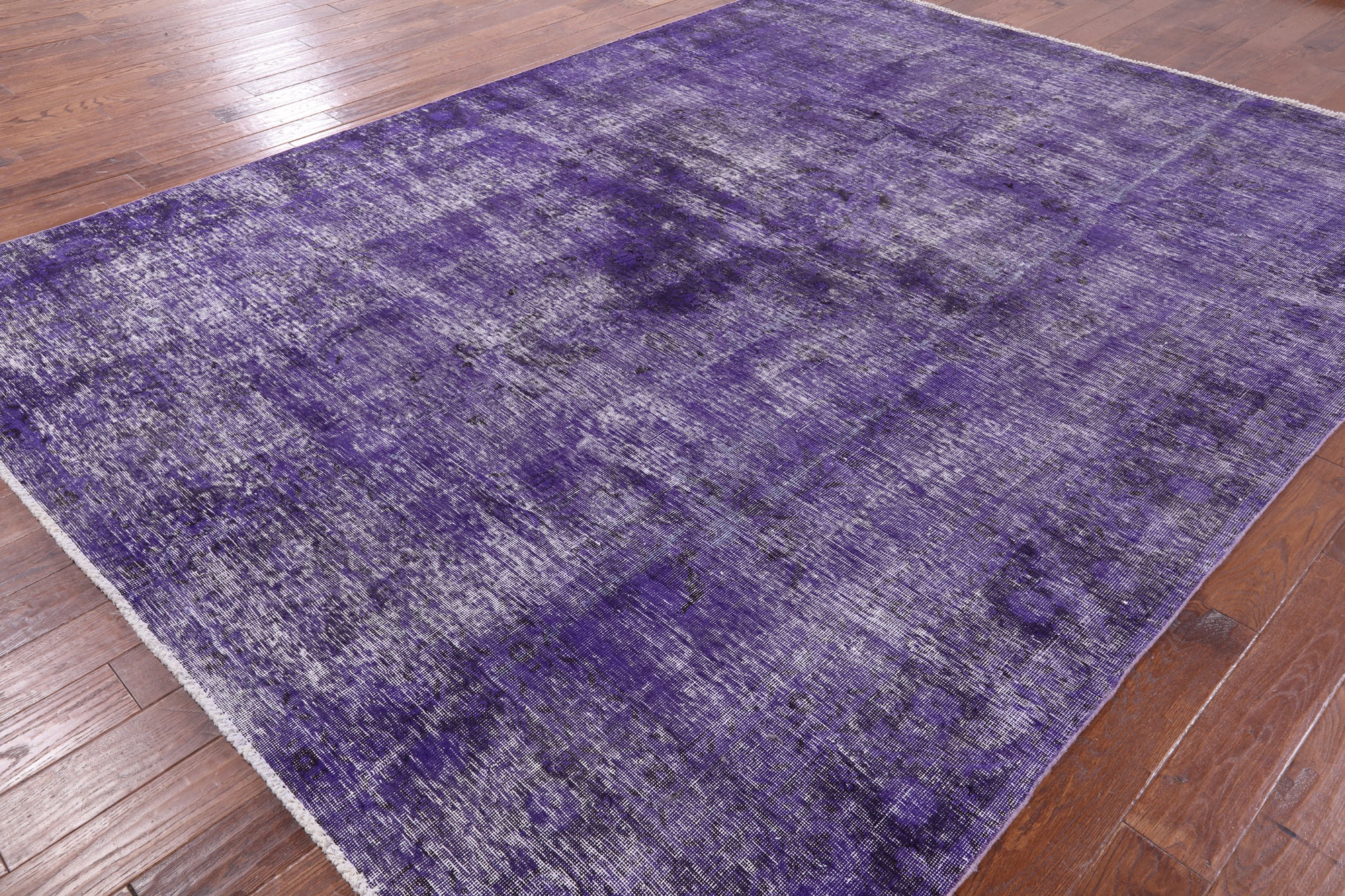 Purple Persian Overdyed Hand Knotted Wool Area Rug - 8' 10" X 11' 9" - Golden Nile
