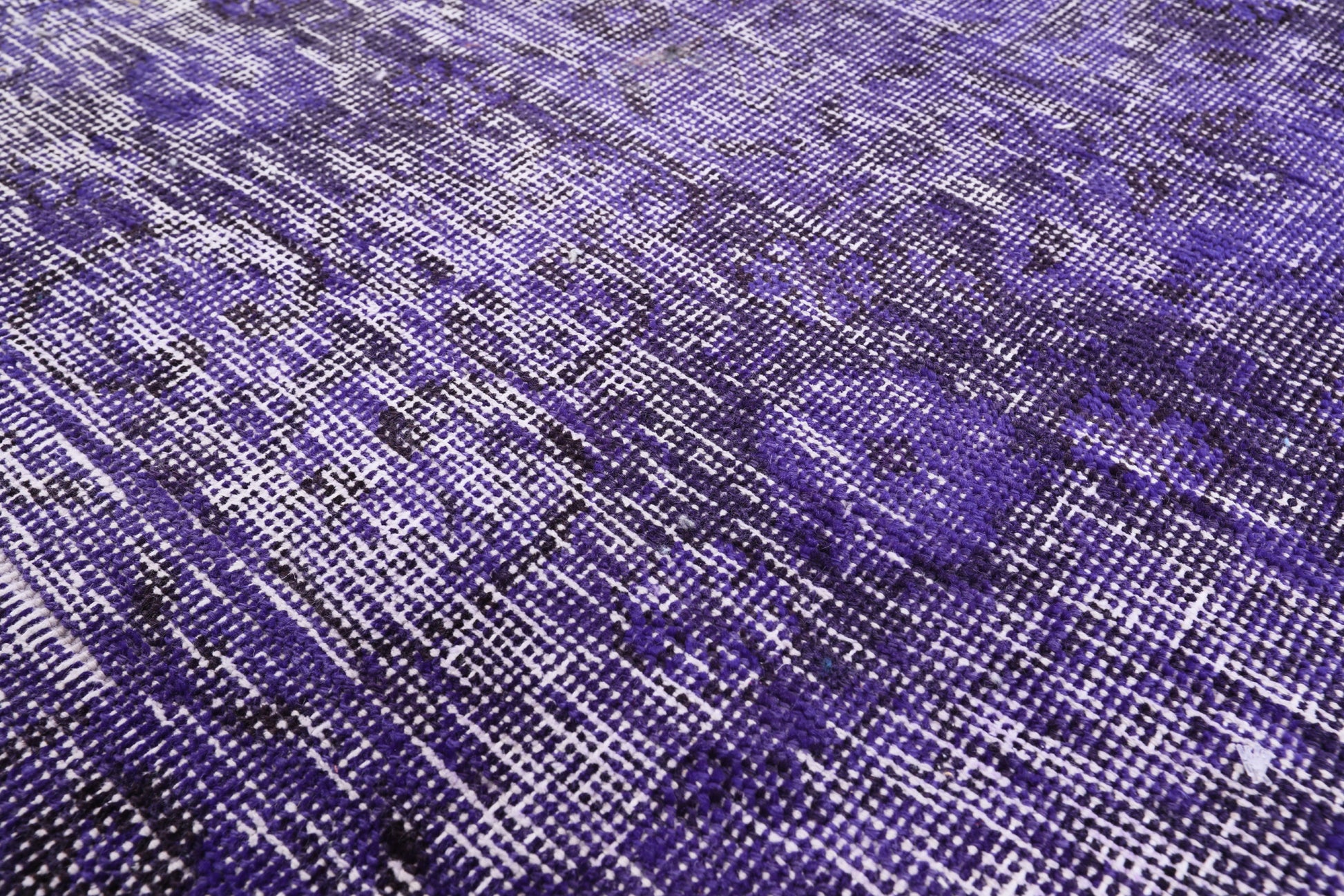 Purple Persian Overdyed Hand Knotted Wool Area Rug - 8' 10" X 11' 9" - Golden Nile