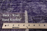 Purple Persian Overdyed Hand Knotted Wool Area Rug - 8' 10" X 11' 9" - Golden Nile
