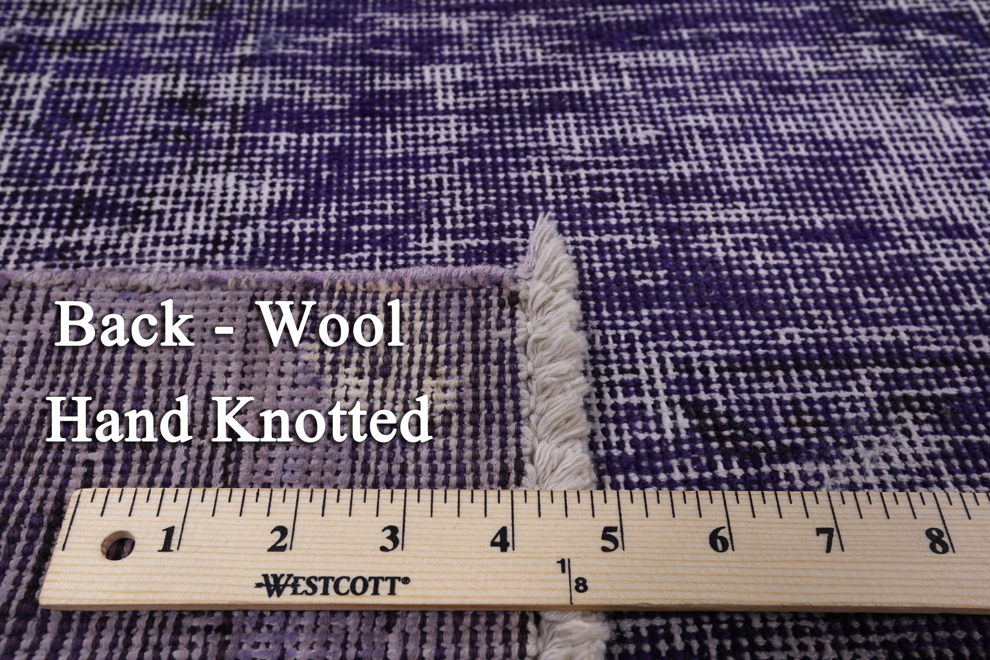 Purple Persian Overdyed Hand Knotted Wool Area Rug - 8' 10" X 11' 9" - Golden Nile
