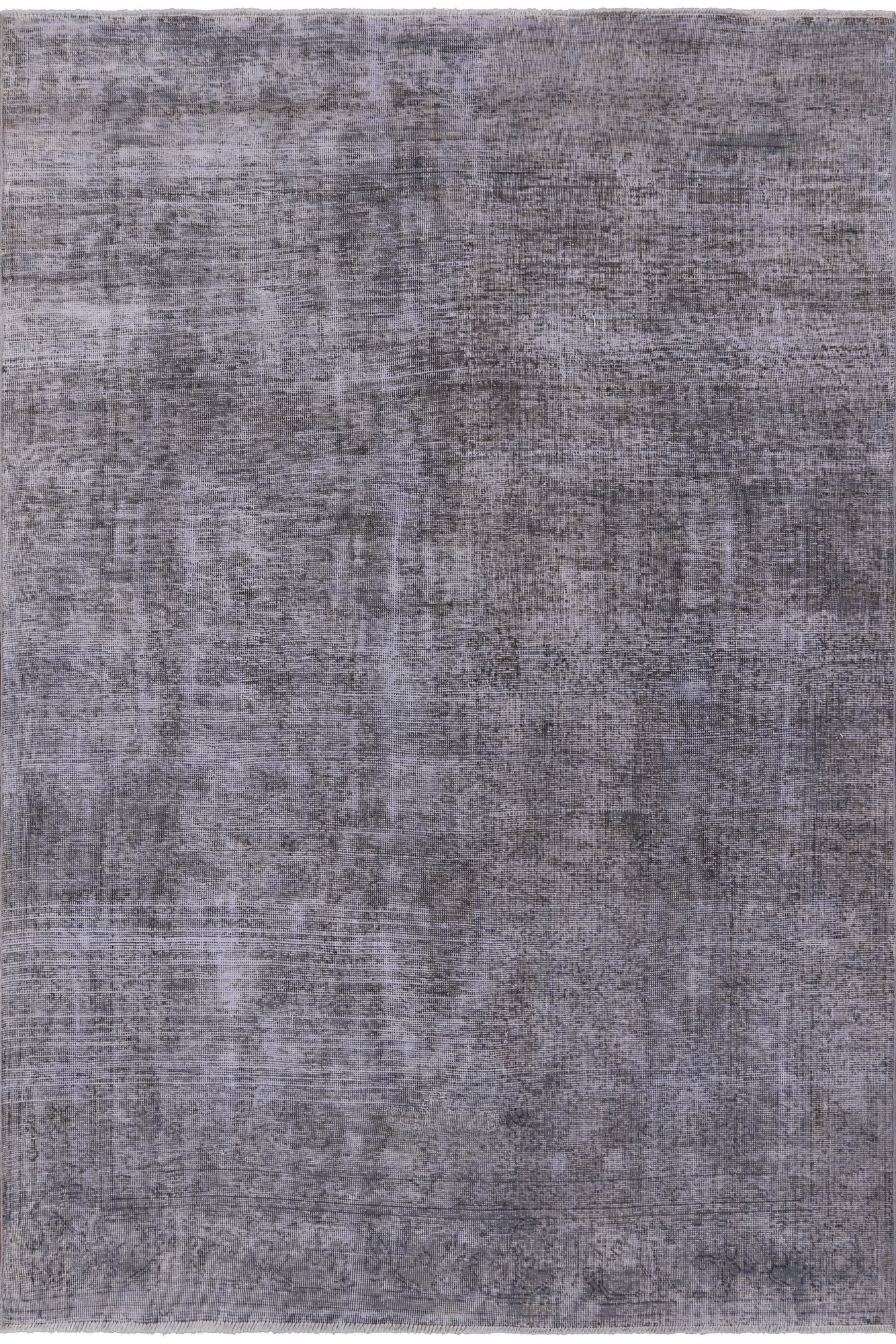 Grey Persian Overdyed Hand Knotted Wool Area Rug - 6' 6" X 9' 5" - Golden Nile