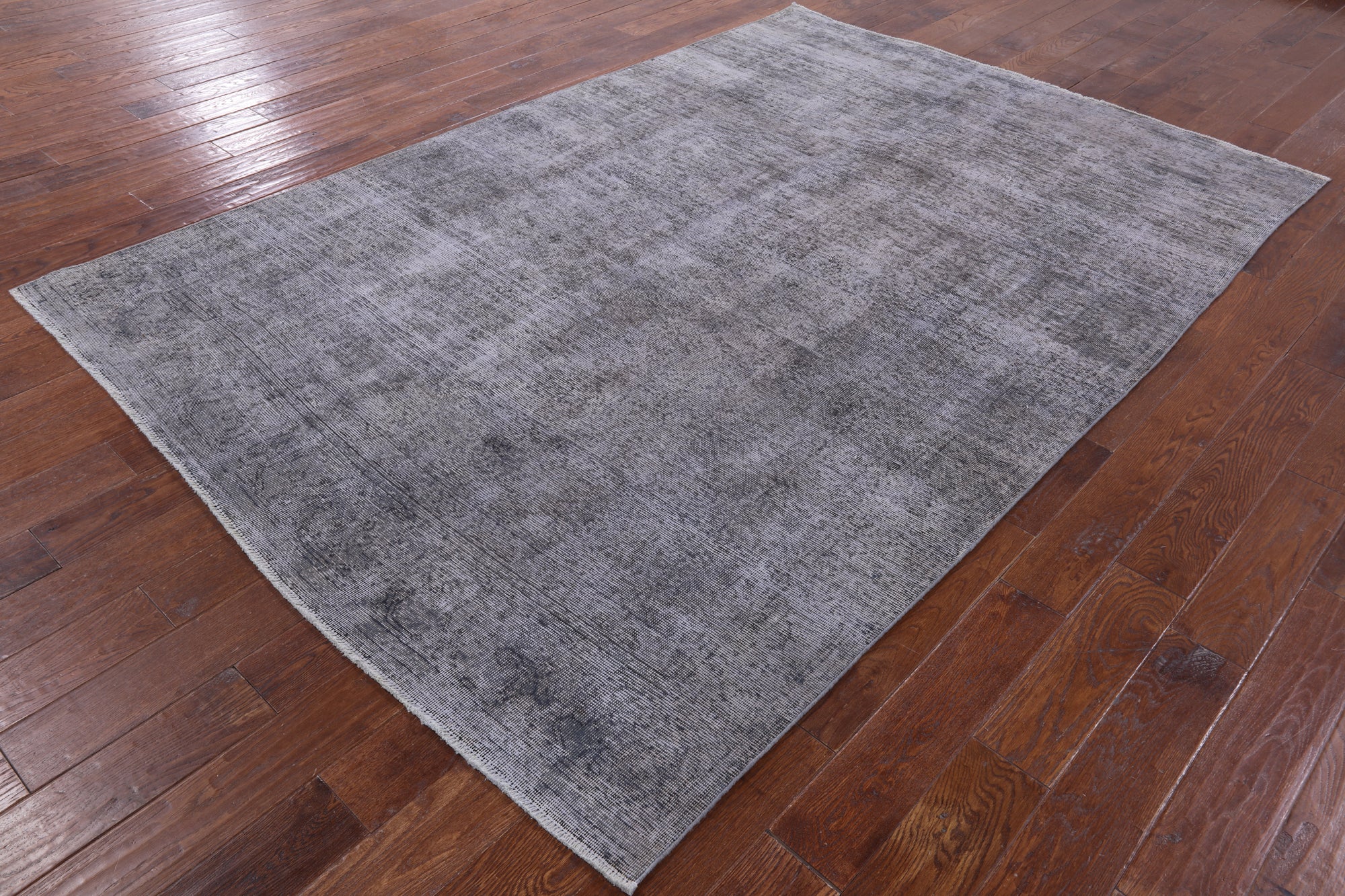 Grey Persian Overdyed Hand Knotted Wool Area Rug - 6' 6" X 9' 5" - Golden Nile