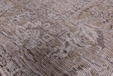 Ivory Persian Vintage White Wash Handmade Wool Area Rug - 9' 2" X 12' 7" - Golden Nile