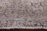 Ivory Persian Vintage White Wash Handmade Wool Area Rug - 9' 2" X 12' 7" - Golden Nile