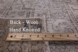 Ivory Persian Vintage White Wash Hand Knotted Wool Area Rug - 9' 8" X 12' 5" - Golden Nile