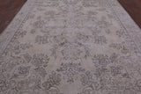 Ivory Persian Vintage White Wash Hand Knotted Wool Area Rug - 9' 5" X 12' 7" - Golden Nile