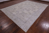 Ivory Persian Vintage White Wash Hand Knotted Wool Area Rug - 9' 5" X 12' 7" - Golden Nile