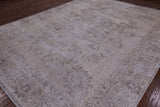Ivory Persian Vintage White Wash Hand Knotted Wool Area Rug - 9' 9" X 12' 8" - Golden Nile