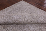 Ivory Persian Vintage White Wash Hand Knotted Wool Area Rug - 9' 1" X 12' 6" - Golden Nile