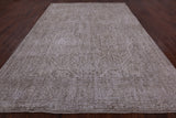 Ivory Persian Vintage White Wash Hand Knotted Wool Area Rug - 9' 1" X 12' 6" - Golden Nile