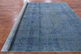 Blue Persian Overdyed Hand Knotted Wool Area Rug - 9' 4" X 12' 10" - Golden Nile