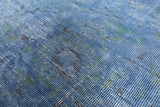 Blue Persian Overdyed Hand Knotted Wool Area Rug - 9' 4" X 12' 10" - Golden Nile