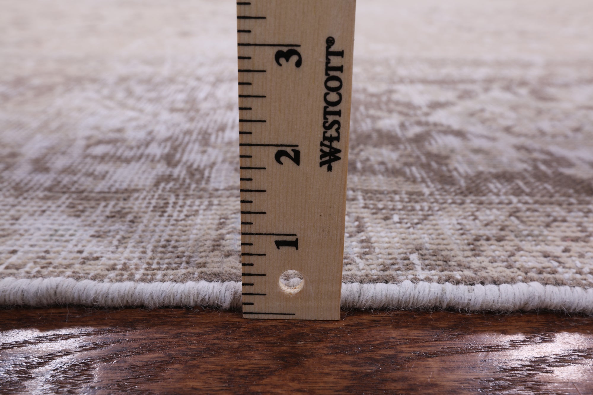 Ivory Persian Vintage White Wash Hand Knotted Wool Area Rug - 9' 7" X 12' 4" - Golden Nile
