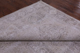 Ivory Persian Vintage White Wash Hand Knotted Wool Area Rug - 9' 7" X 12' 4" - Golden Nile