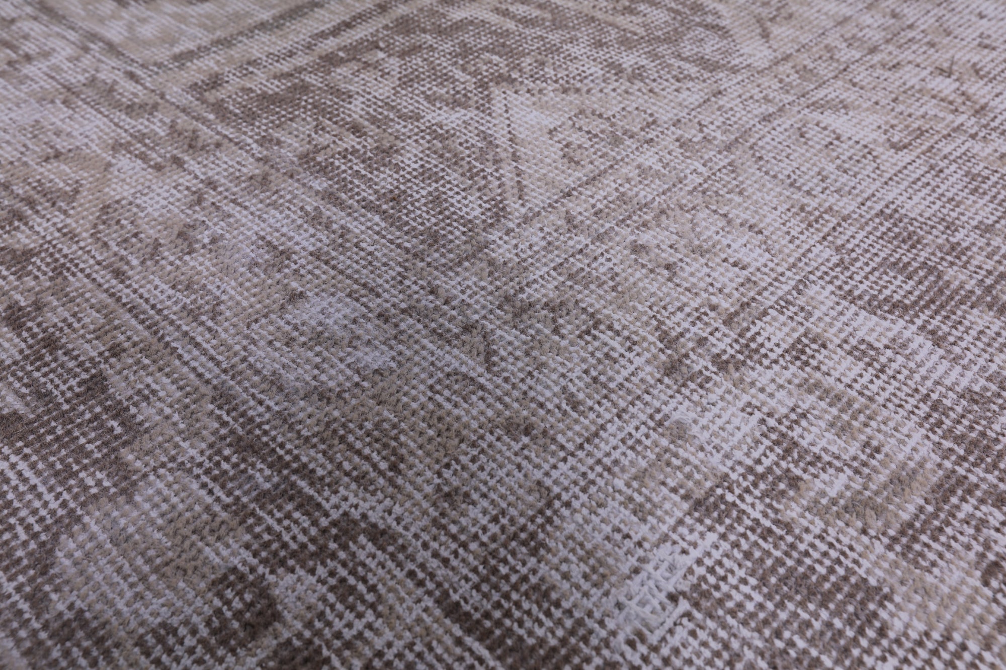 Ivory Persian Vintage White Wash Hand Knotted Wool Area Rug - 9' 7" X 12' 4" - Golden Nile