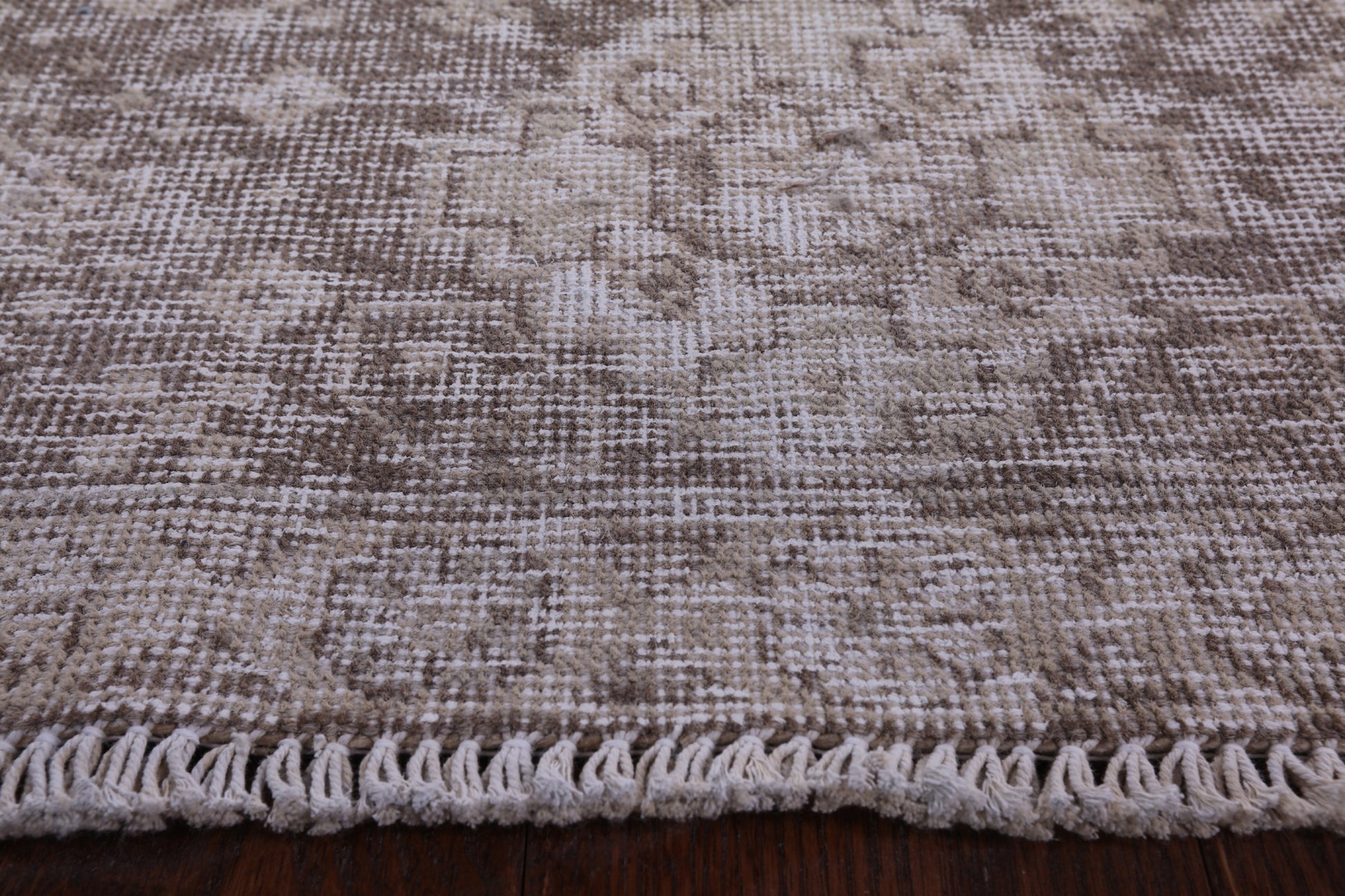 Ivory Persian Vintage White Wash Hand Knotted Wool Area Rug - 9' 7" X 12' 4" - Golden Nile