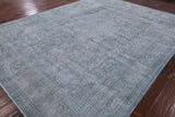 Green Persian Overdyed Hand Knotted Wool Area Rug - 9' 8" X 12' 6" - Golden Nile