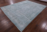 Green Persian Overdyed Hand Knotted Wool Area Rug - 9' 8" X 12' 6" - Golden Nile