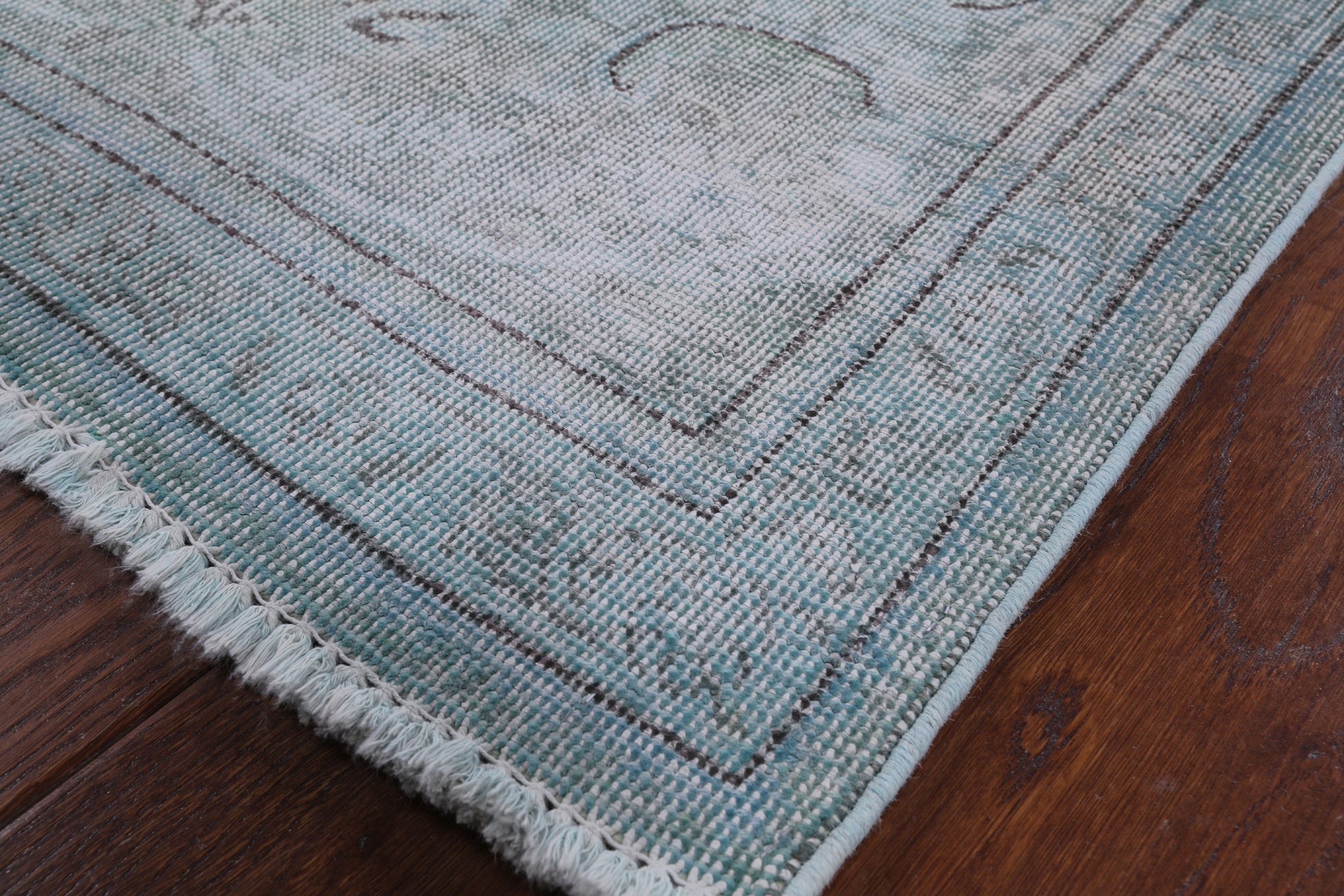 Green Persian Overdyed Hand Knotted Wool Area Rug - 9' 8" X 12' 6" - Golden Nile