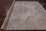 Ivory Persian Vintage White Wash Hand Knotted Wool Area Rug - 9' 9" X 12' 8" - Golden Nile