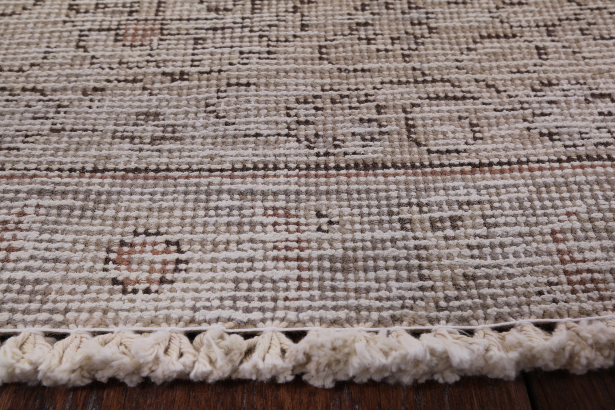 Ivory Persian Vintage White Wash Hand Knotted Wool Area Rug - 9' 9" X 12' 8" - Golden Nile