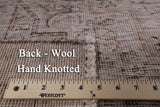 Ivory Persian Vintage White Wash Hand Knotted Wool Area Rug - 9' 9" X 12' 8" - Golden Nile