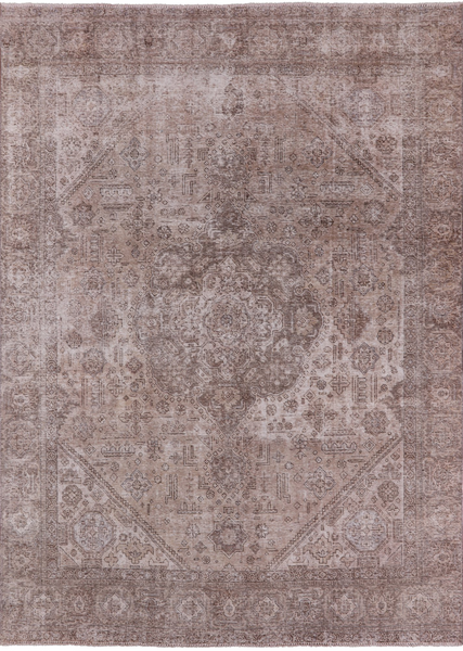 Persian Vintage White Wash Hand Knotted Wool Area Rug - 9' 2" X 12' 7" - Golden Nile