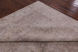 Ivory Persian Vintage White Wash Hand Knotted Wool Area Rug - 9' 1" X 12' 8" - Golden Nile