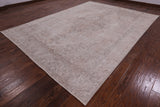 Ivory Persian Vintage White Wash Hand Knotted Wool Area Rug - 9' 1" X 12' 8" - Golden Nile